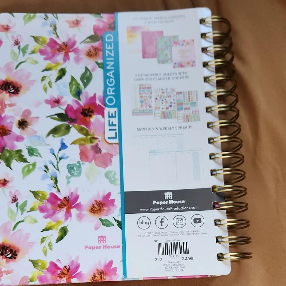 Floral Agenda Planner